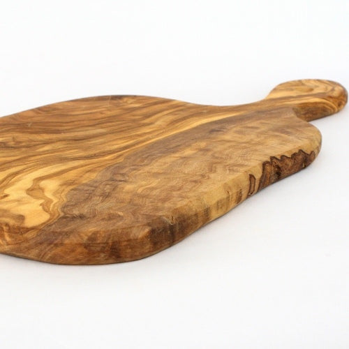 オリーブの木 持ち手付ラウンド型まな板 33cm | マンゴロベ