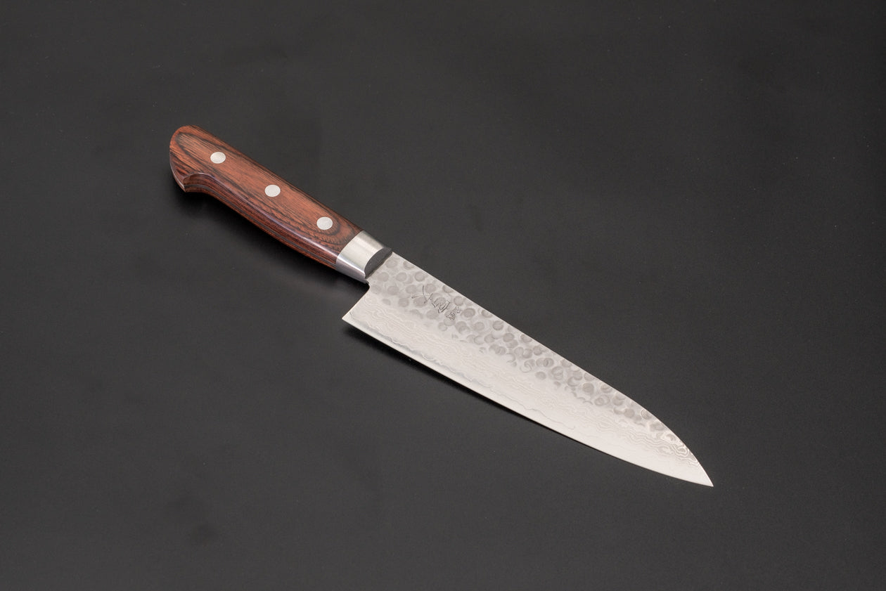 鎚目ダマスカス牛刀 – 宮文