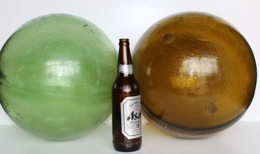 漁具 ガラス浮き玉（うきだま）A／B - 骨董、古民具、古書の“芳栄堂”