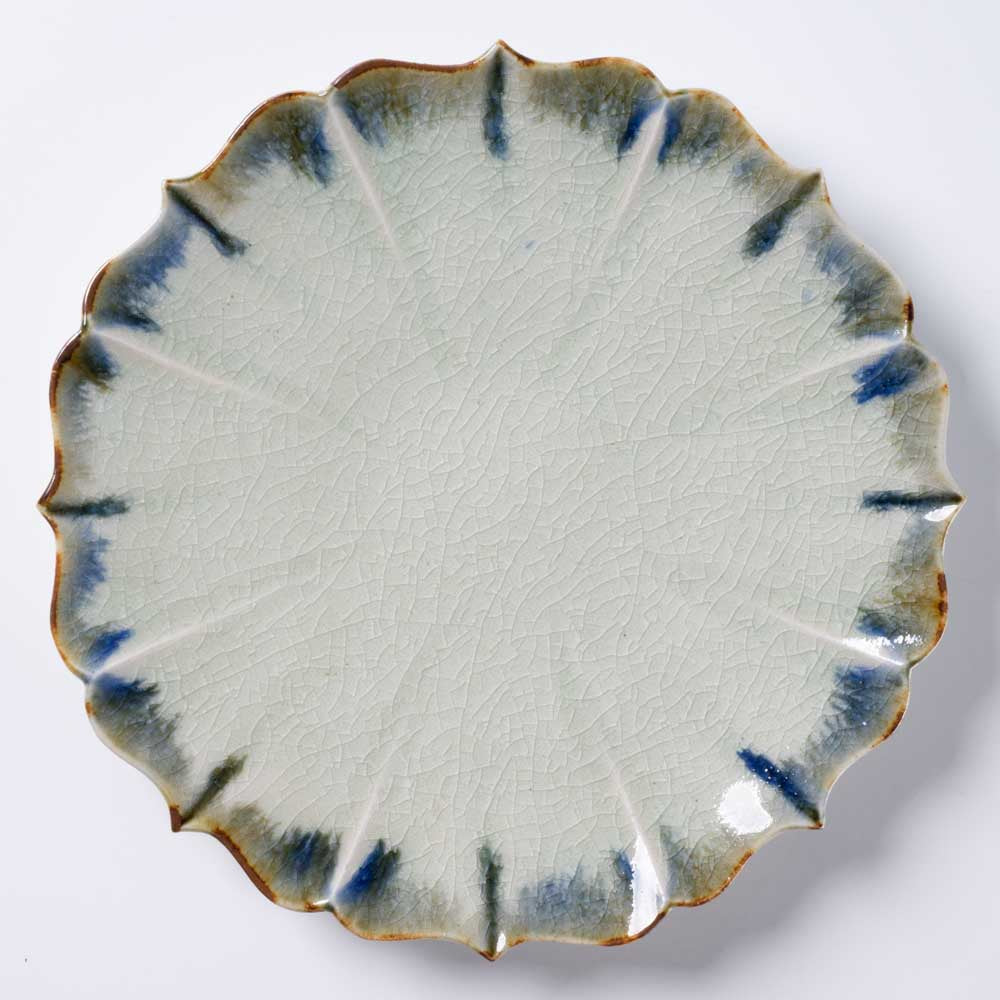 作家 宮田竜司 掛流稜花皿（中) ¥3,850 大人の焼き物
