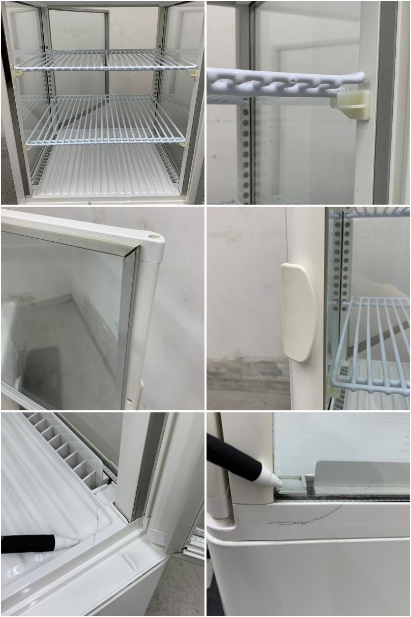 中古】 A07862 4面ガラス冷蔵ショーケース 卓上型 サンデン AG-54XE