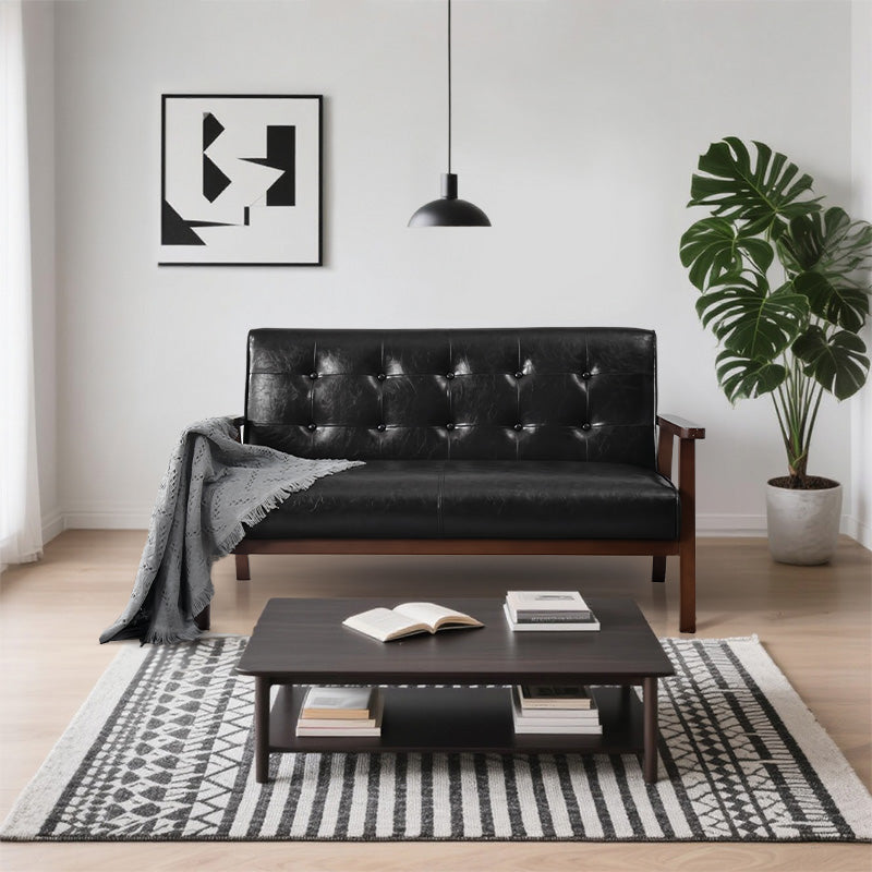 ソファ・2人掛け・ハイバック・レザー・ローソファ・おしゃれ・北欧・2