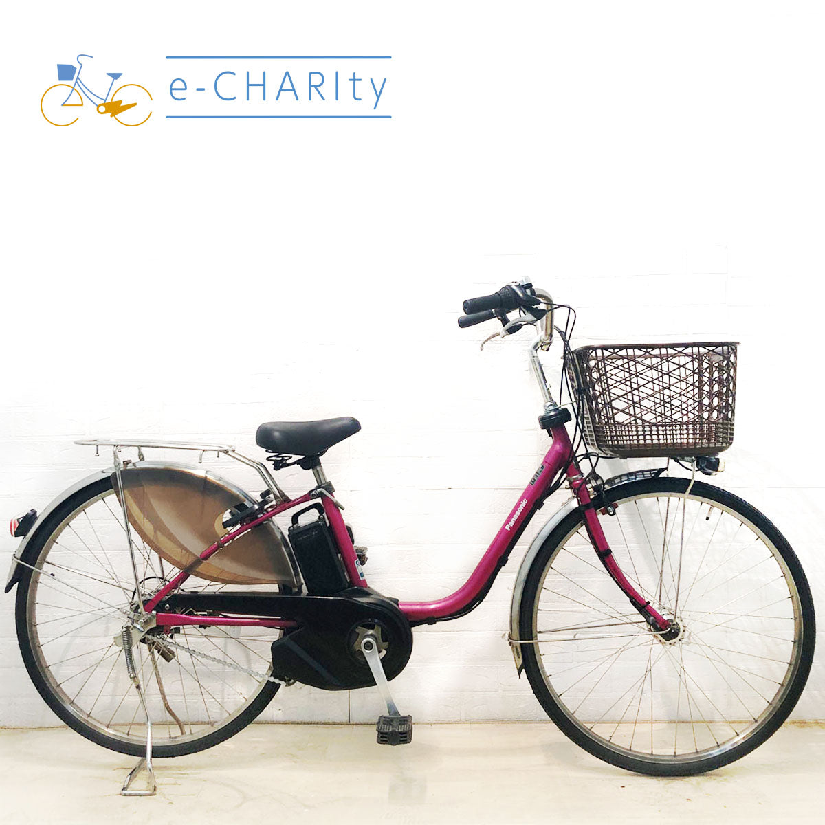 中古電動自転車 パナソニック ビビ EX ピンク 26インチ YD097 – e-CHARIty