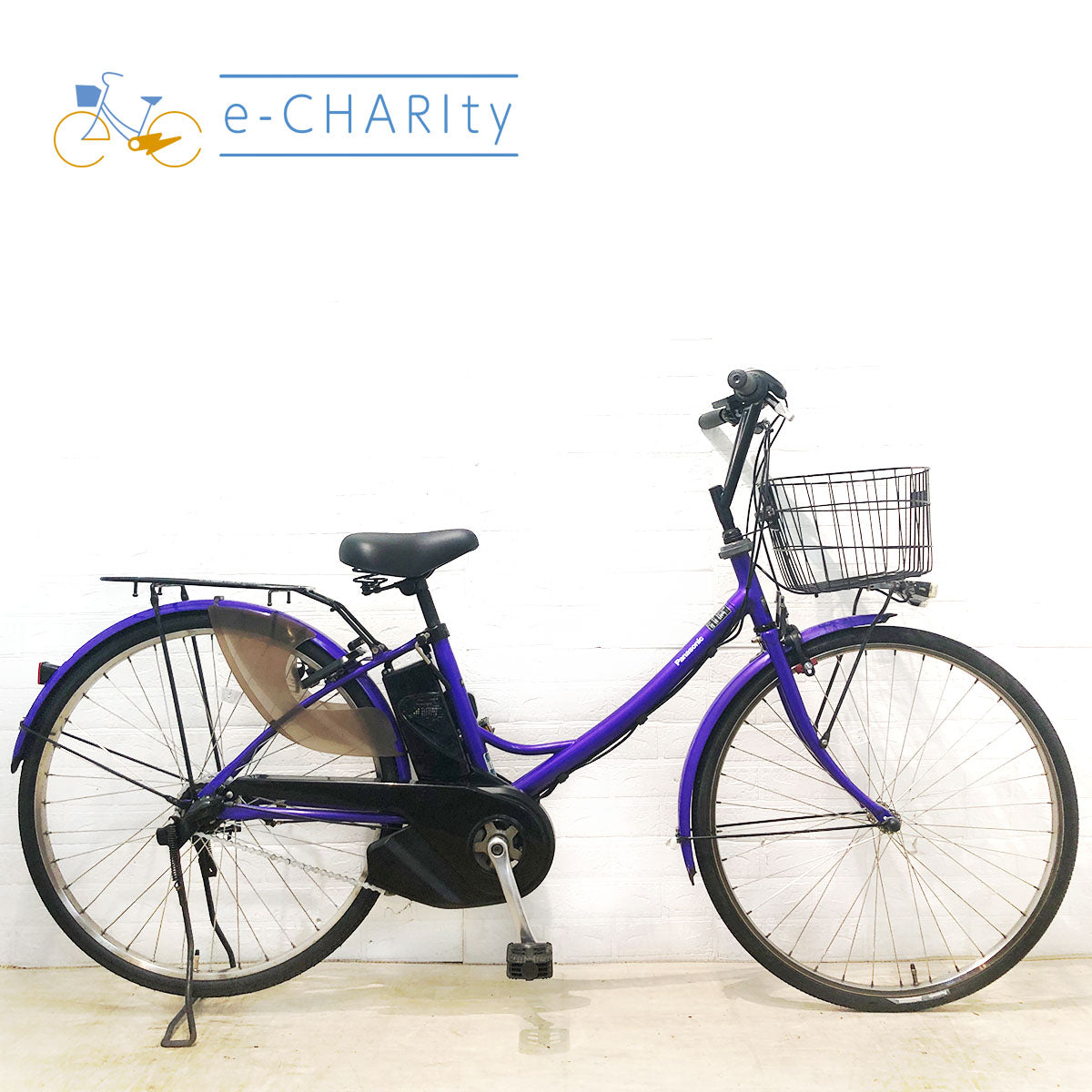中古電動自転車 パナソニック エーガールズ パープル 26インチ YW064