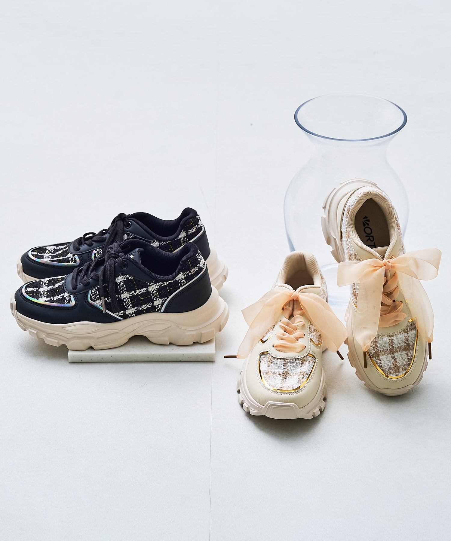 2WAYシューレースツイードスニーカー/OT3746 – ORIENTALTRAFFIC