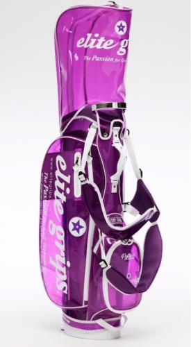 エリートグリップ elitegrips クリアキャディバッグ パープル | ゴルフ