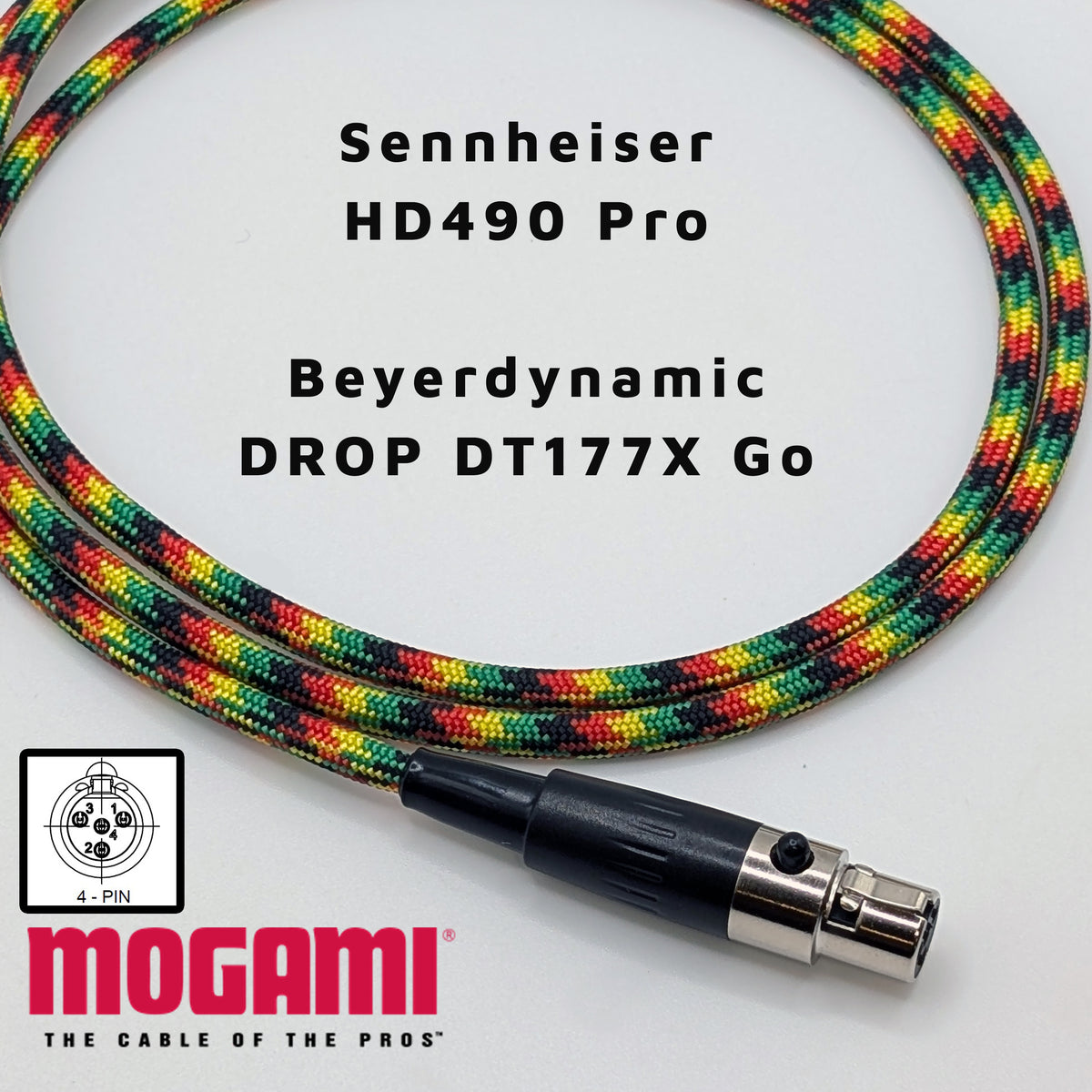 Sennheiser HD490 Pro Headphone Cable - Mogami 26AWG – Fog City Audio