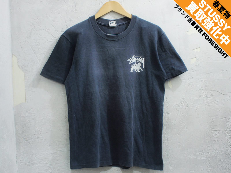 STUSSY 'ラスタライオン'Tシャツ M RASTA LION MADE IN USA 80's OLD