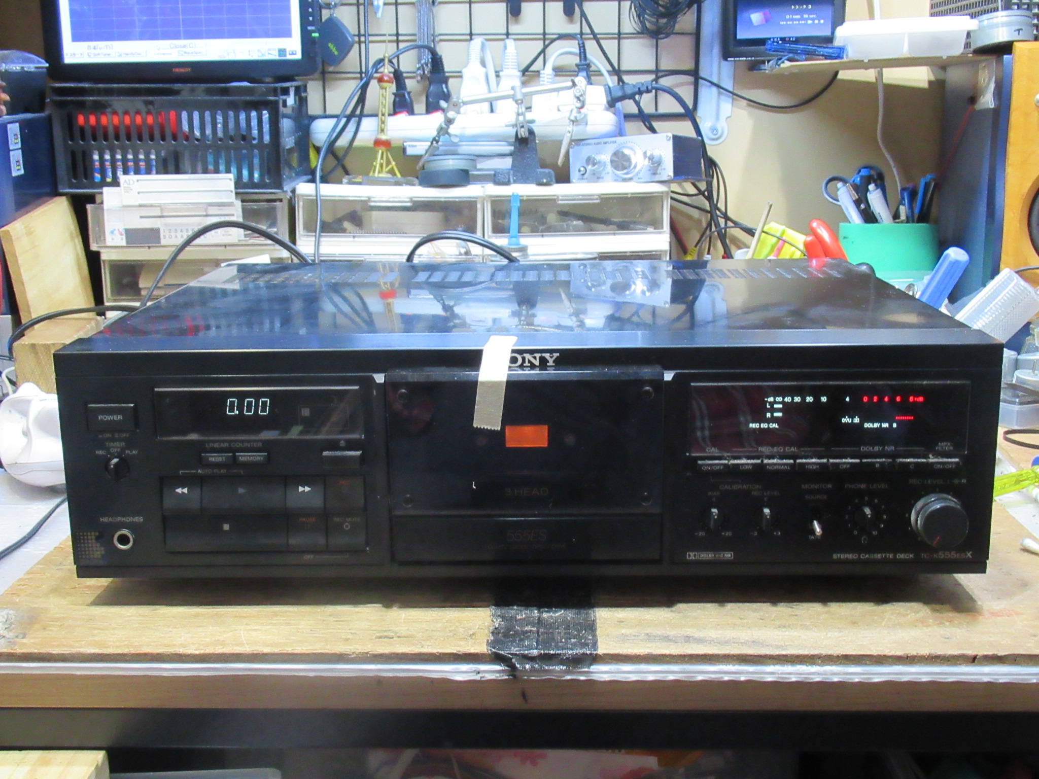 SONY TC-K555ESX ロケットオープンによる破損修理 – Audiolife