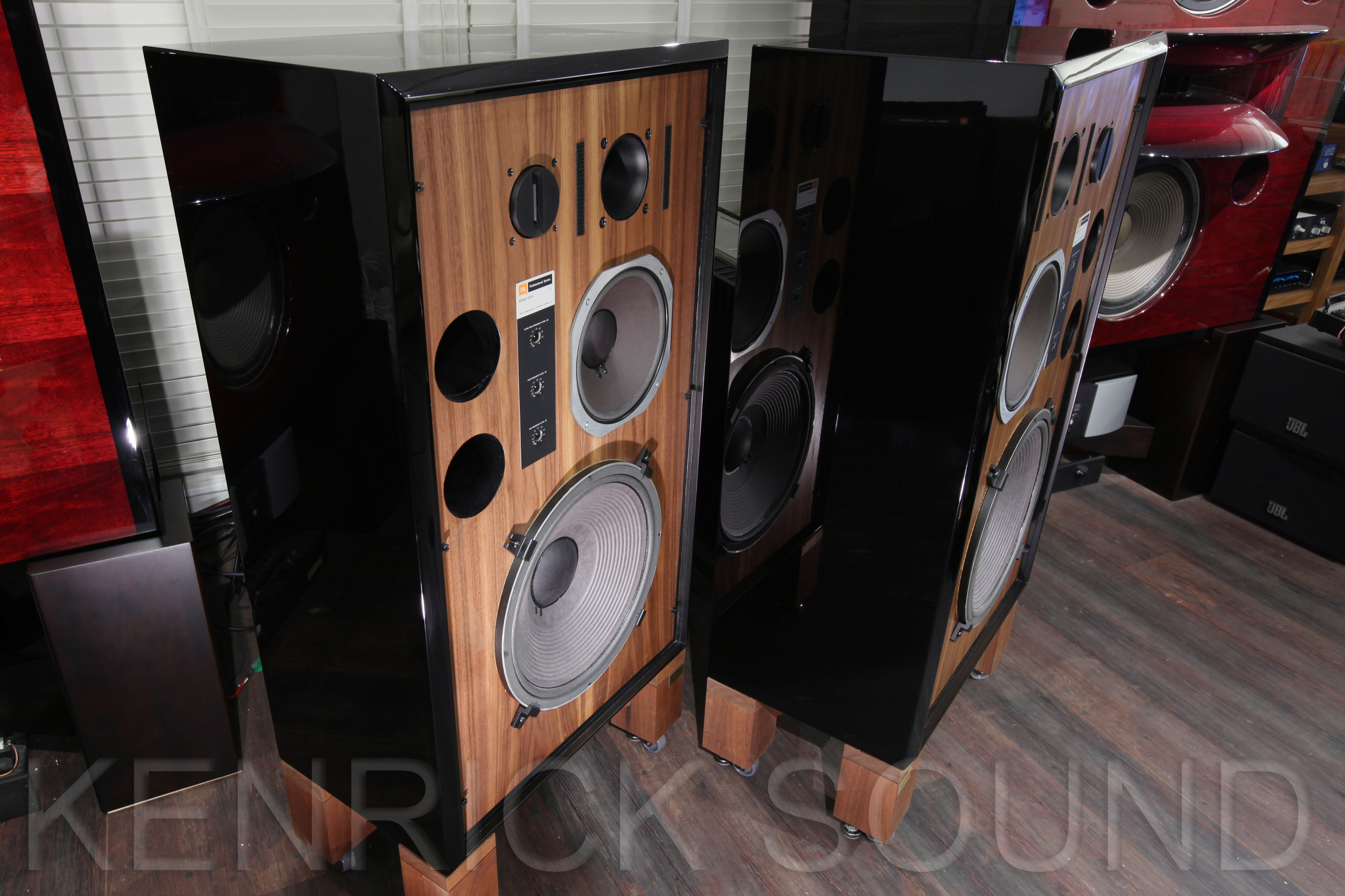 JBL 4344 ピアノブラック塗装&ウォールナットバッフル新品グリル