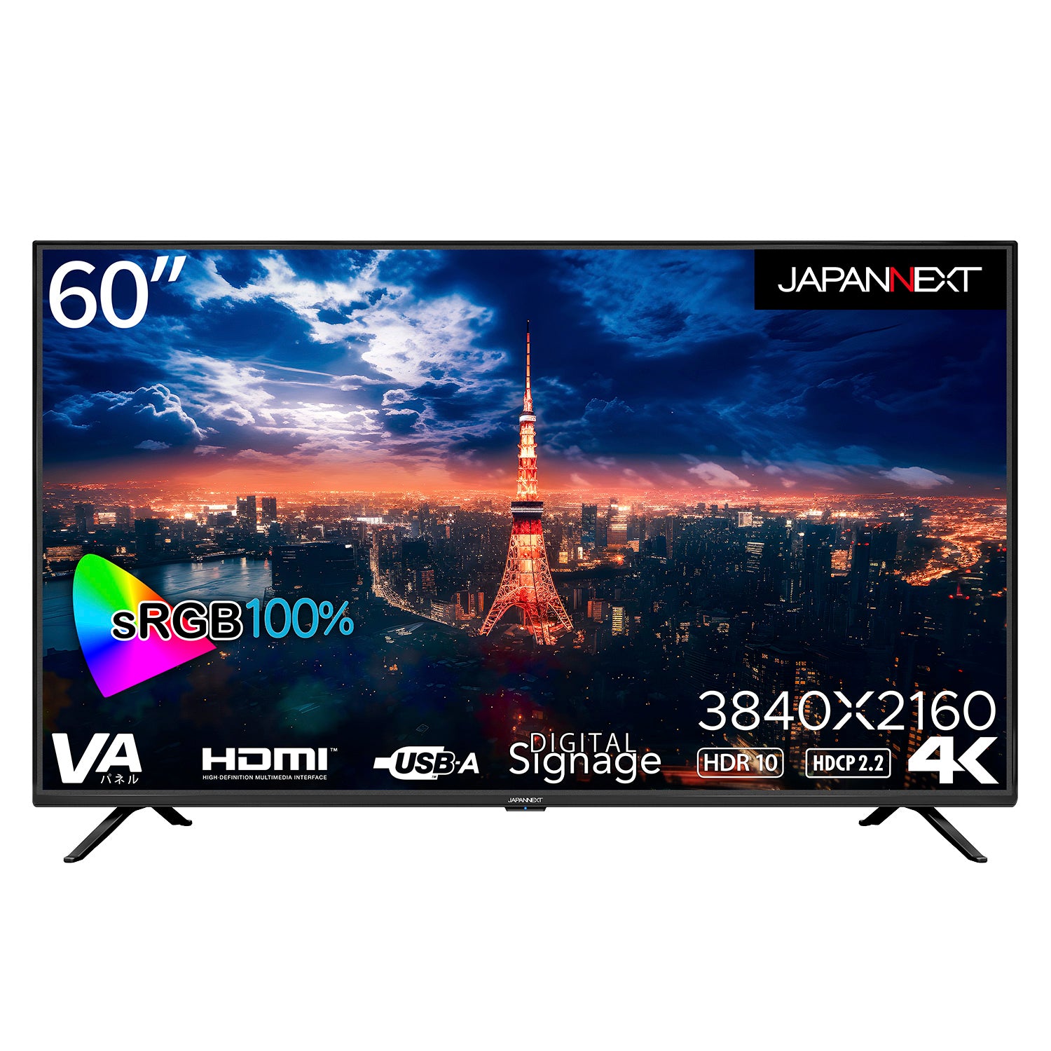 JAPANNEXT 60インチ 大型4Kモニター JN-V60UHDR-U HDMI コンポーネント
