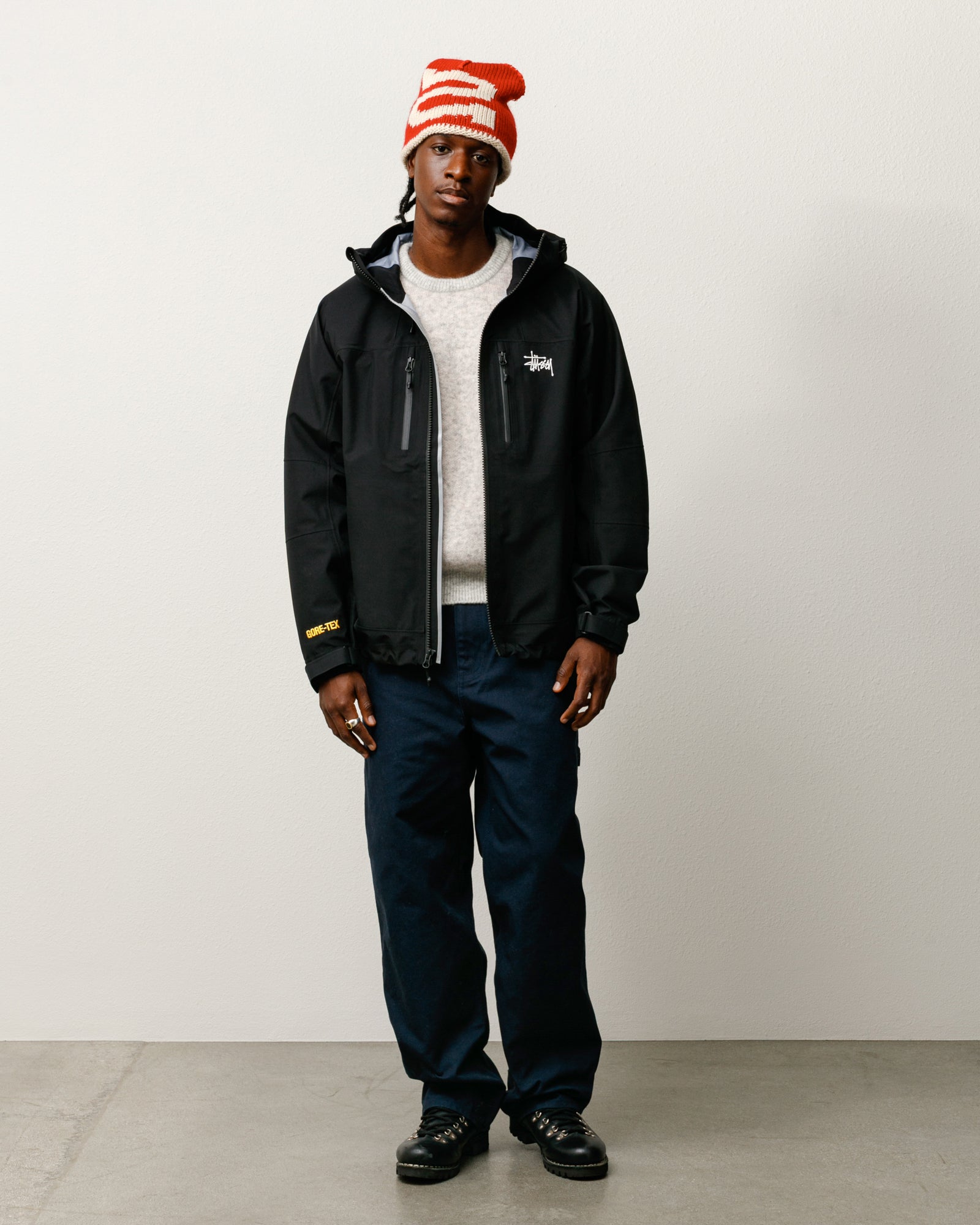 Gore-Tex® Guide Shell – Black | Outerwear | Stüssy Japan