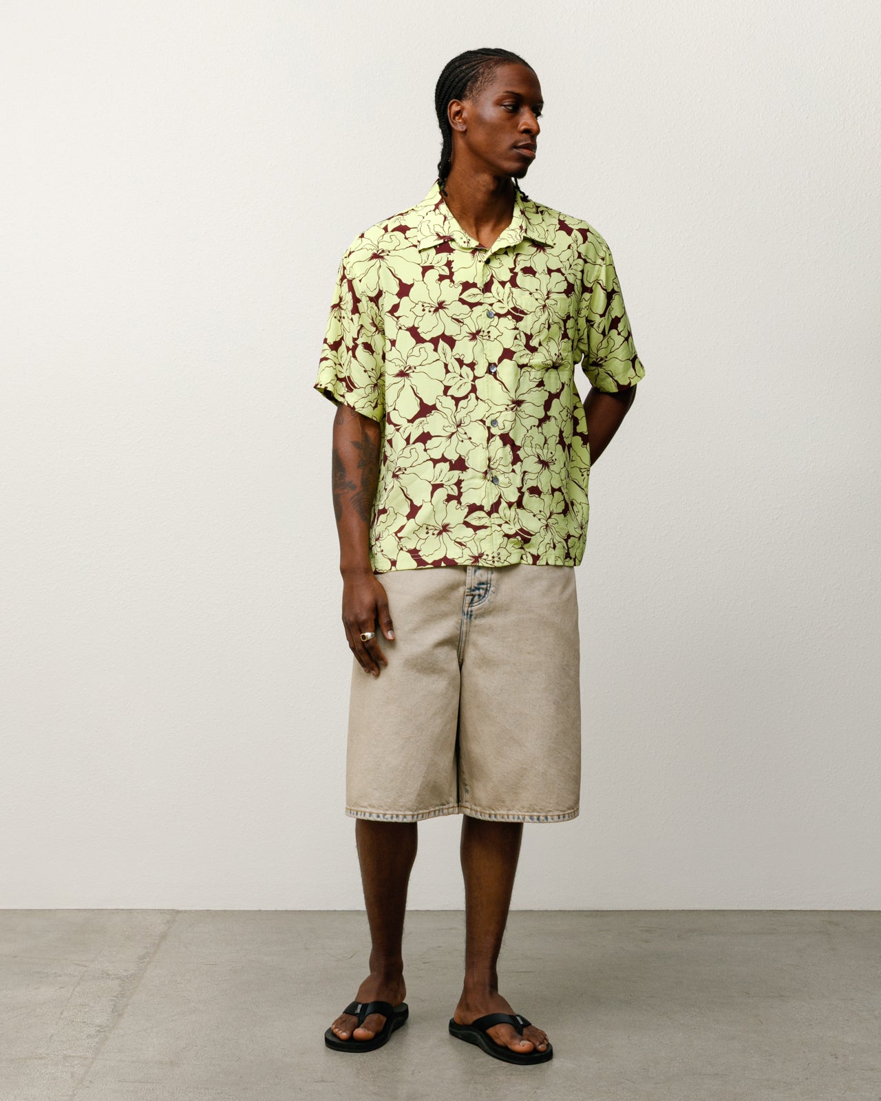 Big Ol' Short Denim – Resin Wash Khaki | Pants | Stüssy Japan