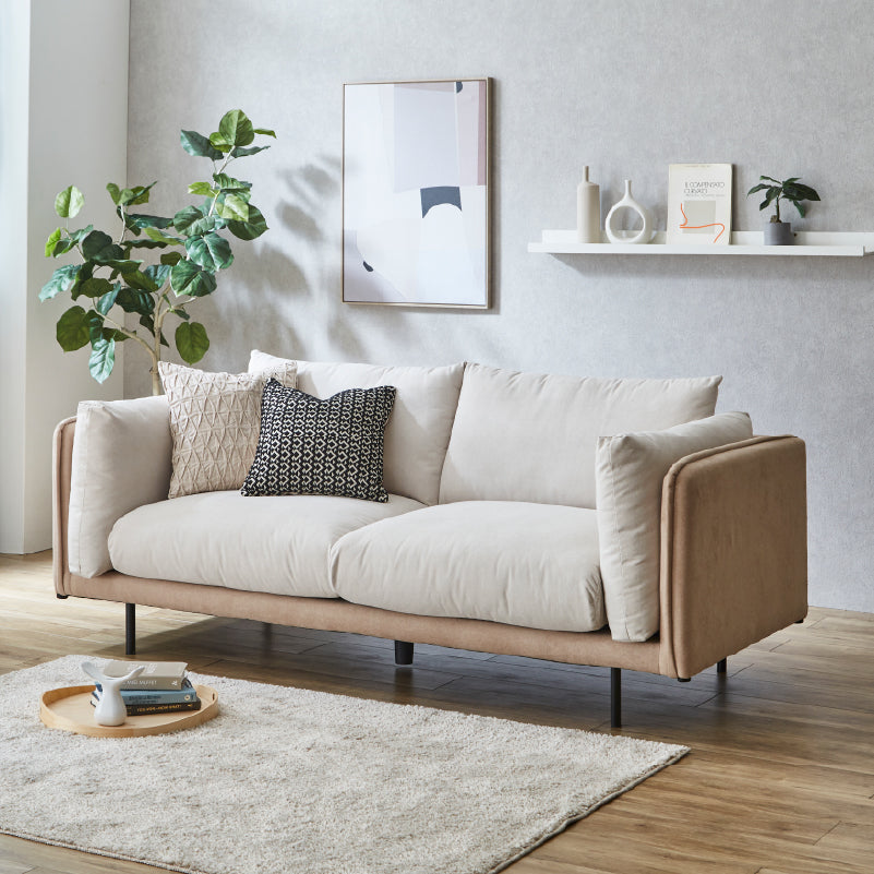 3人掛けソファ ソファ 3人掛け 脚高17cm アイアン脚 ウレタン