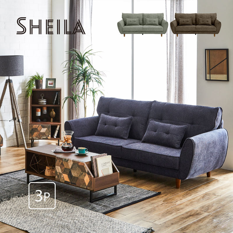 KaguBuy シーラ 3人掛けソファ ソファ 3人掛け 北欧 木脚 かわいい