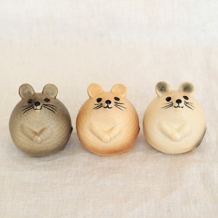 Lisa Larson 3匹のねずみ リサラーソン オブジェ 陶器 動物 かわいい
