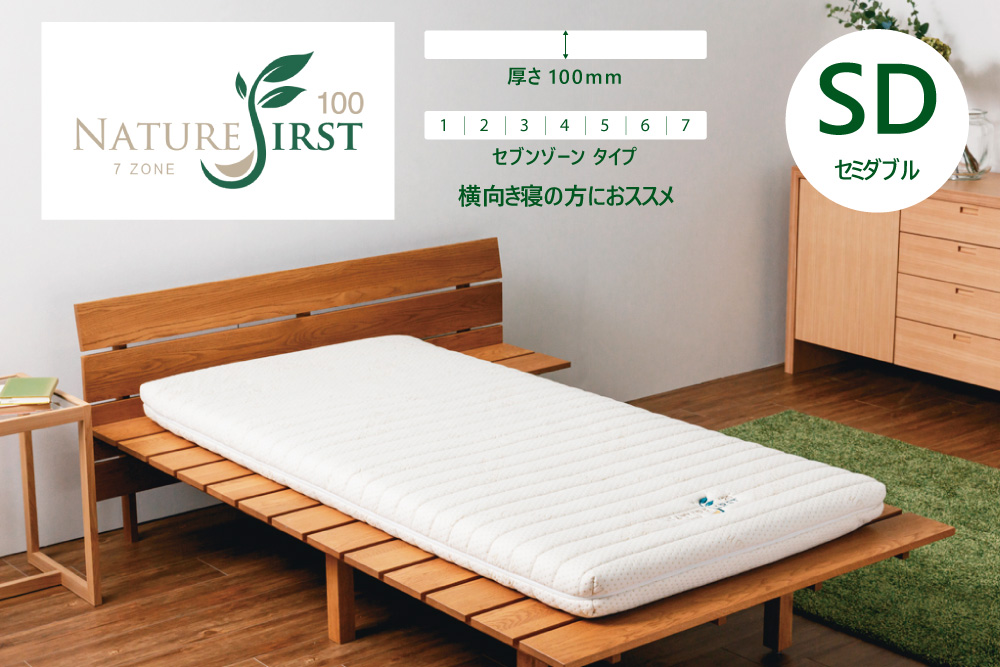 7ゾーンタイプ セミダブルサイズ 100mm厚 GETHA