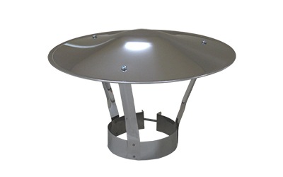 ステンレス 陣笠 足 φ141mm（5吋スレート煙突用） 【スレート煙突用