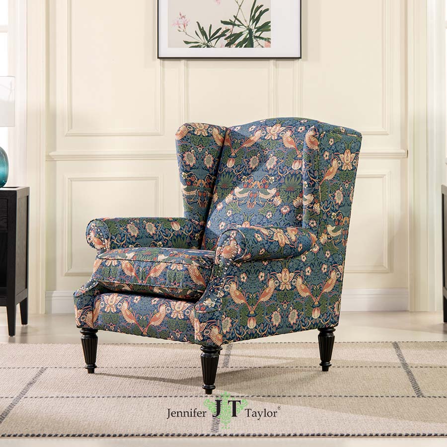 ジェニファーテイラー ウイングチェア 1人掛け ソファー いちご泥棒