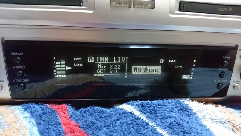 ドナー用に確保したジャンクなダブルMDデッキSONY MDS-W1は、動作良好