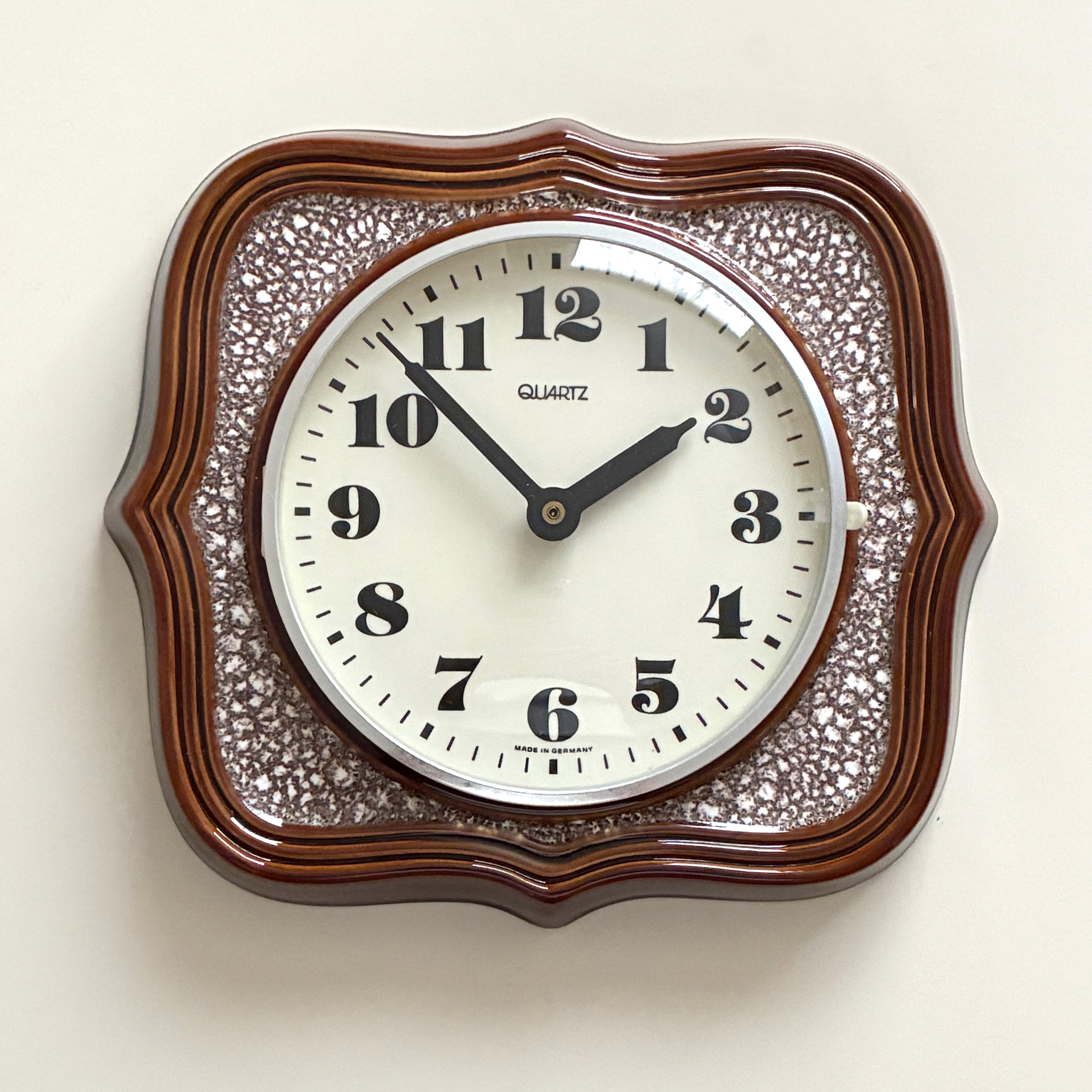 ドイツ 70's ヴィンテージ 陶器製 セラミック ウォールクロック