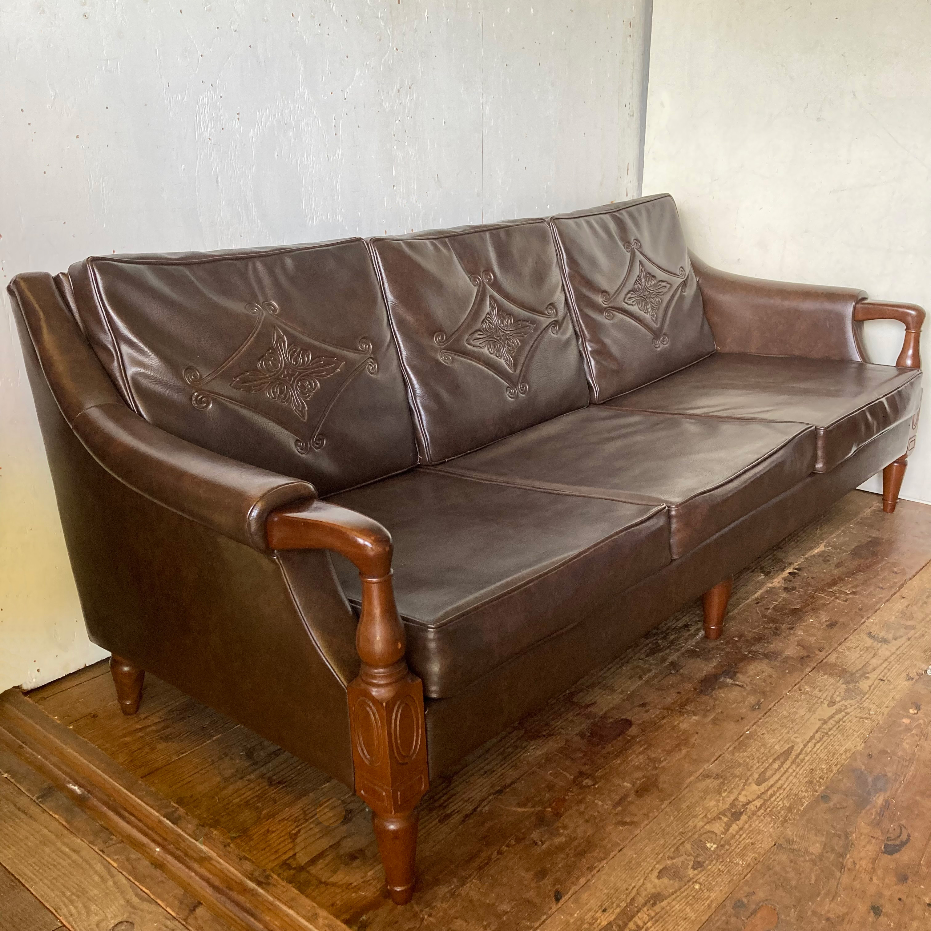 ジャパニーズヴィンテージ 国産 オールドマルニ トリプルソファ