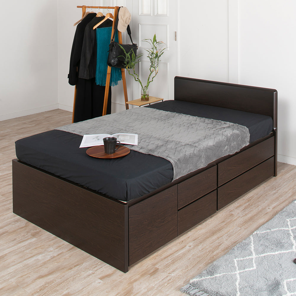 ベッド セミシングル 収納付き 日本製 フレームのみ 大容量 ベッド