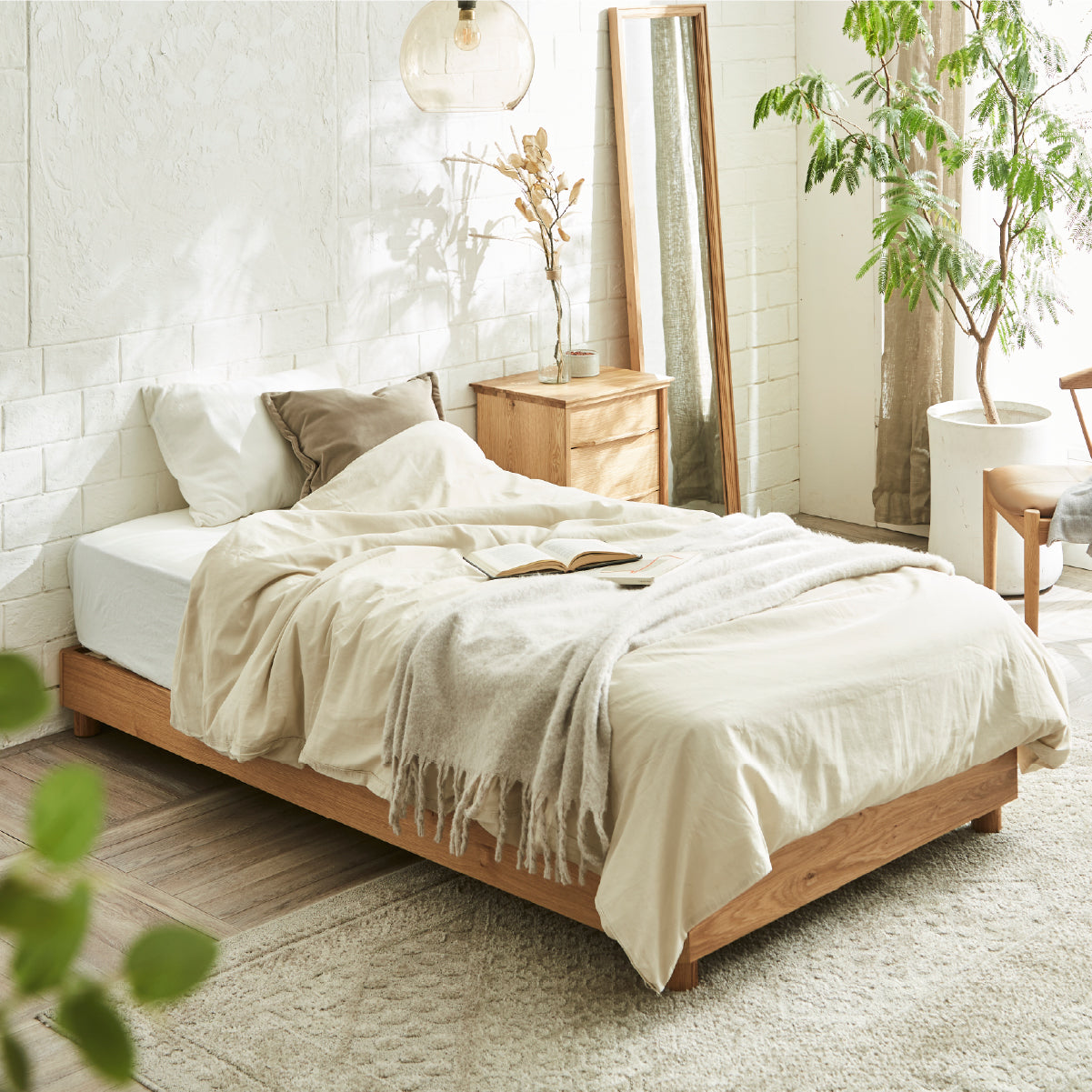 ナタリス ベッドフレーム 木脚タイプ｜家具・インテリア通販の関家具