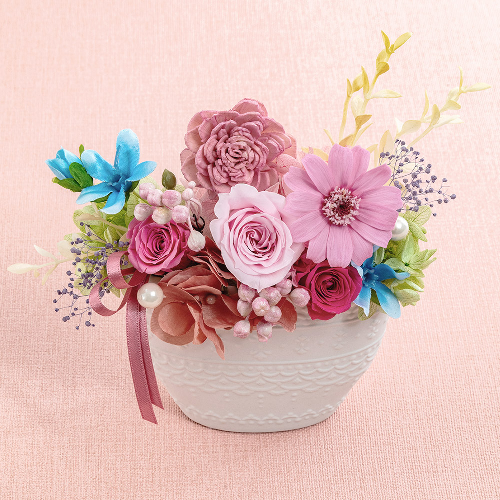 プリザーブド＆アーティフィシャルアレンジメント「リーラ」 | 花