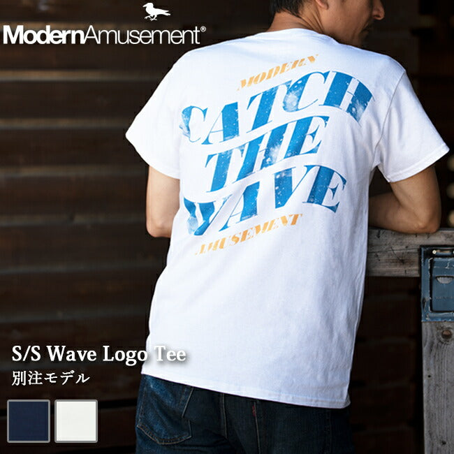 Modern Amusement モダンアミューズメント 別注 S/S Wave Logo Tee