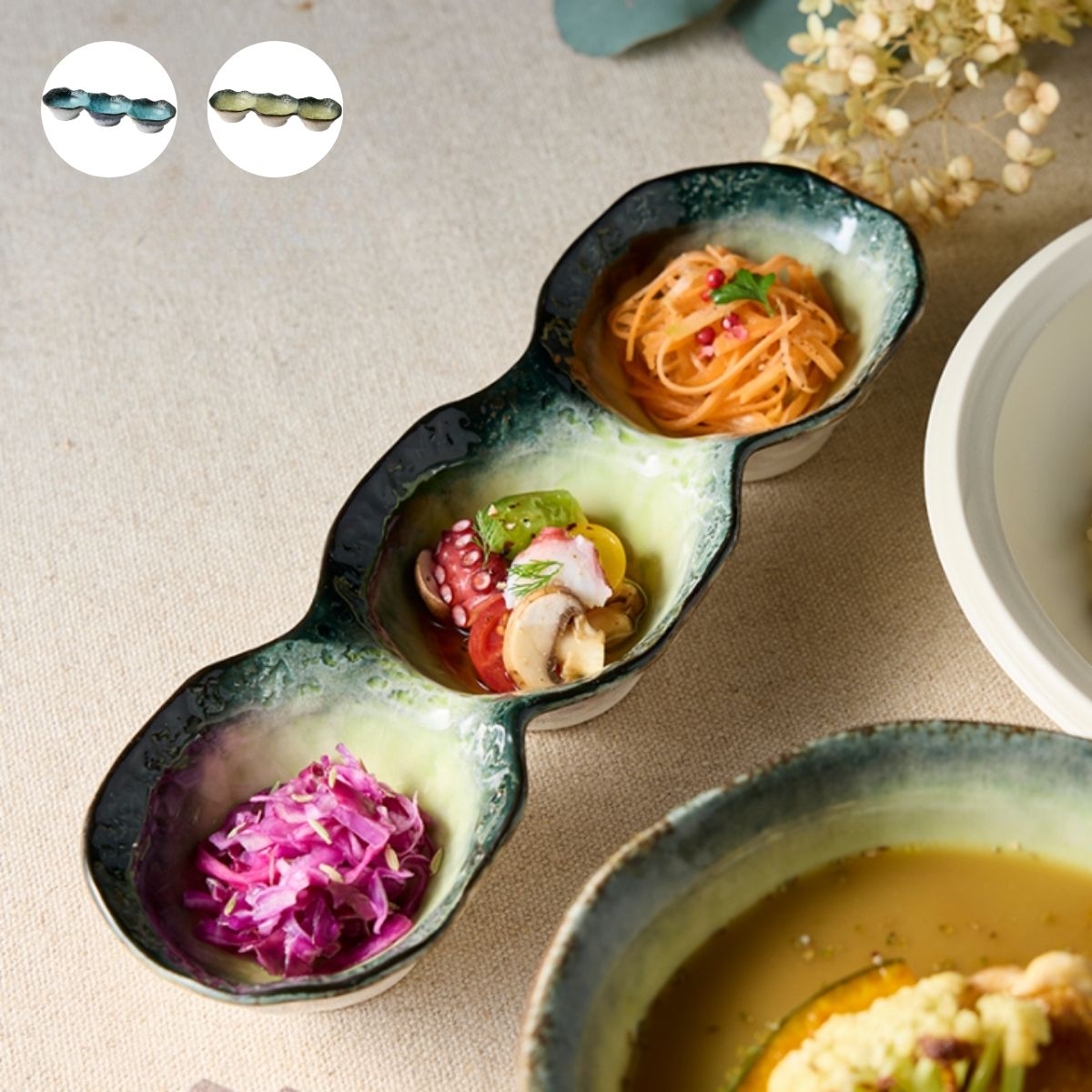 KANADE 小鉢3連 – 陶土う庵