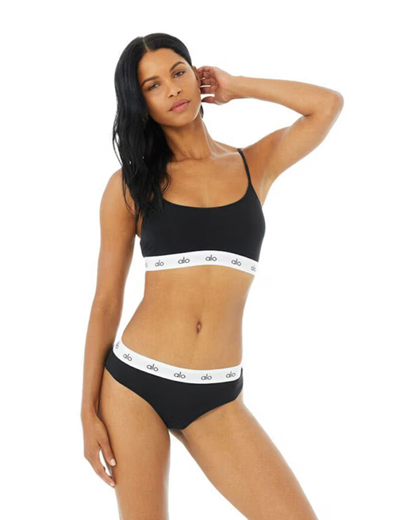 Комплект білизни Alo Yoga Icon Cheeky Bra and Slip Panties Black