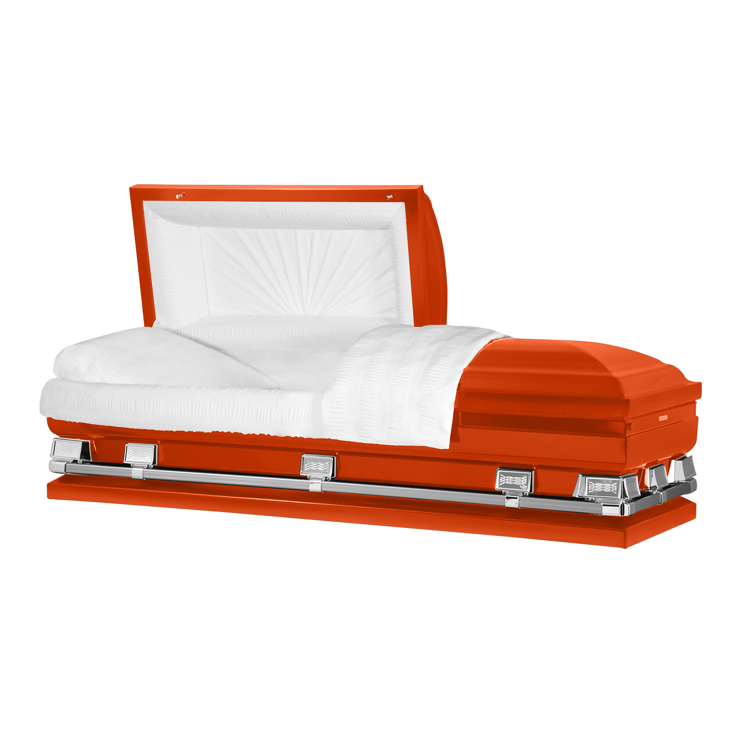 Orange Metal Oversize Casket - Buy Oversize Coffin - Titan Atlas