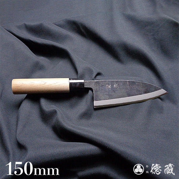青二 黒打仕上 厚出刃包丁 胡桃柄 – 徳蔵刃物 TOKUZO KNIVES