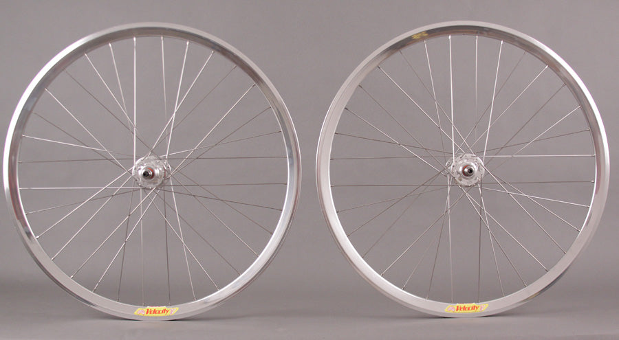 Velocity Deep V Polished Silver Rims 700c Track Bike Fixed Gear