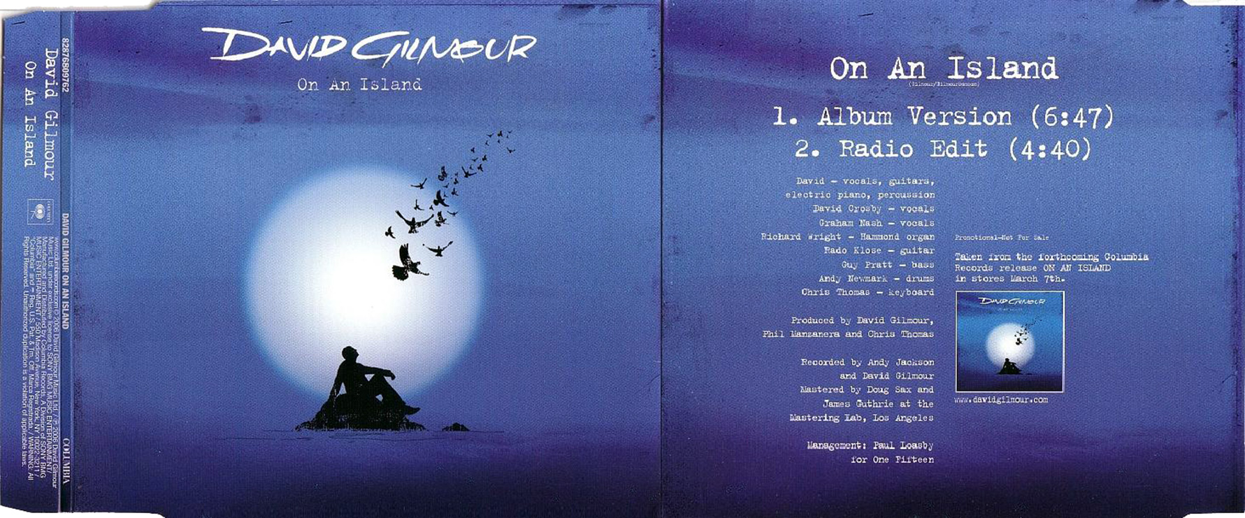 Pink Floyd Archives-U.S. David Gilmour CD Singles Discography