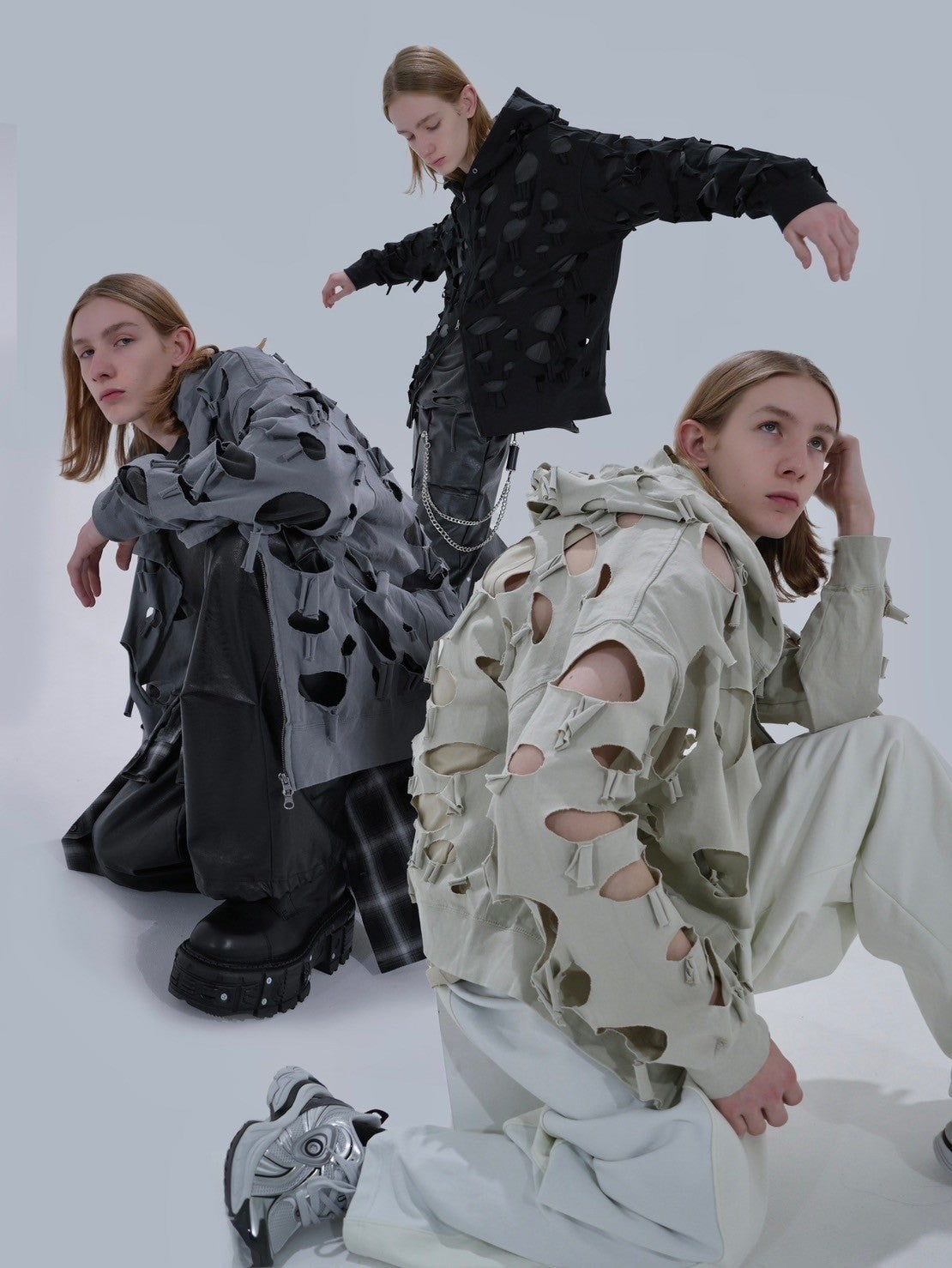 Bizarre Maiden】damage full zip hoodie – PRESSING WEB SHOP