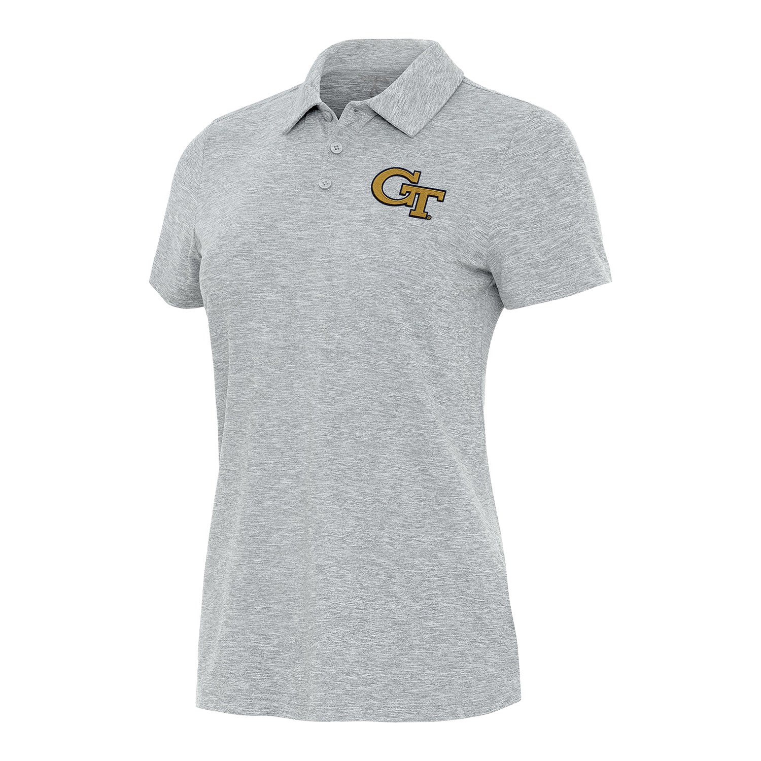 Ladies Georgia Tech Yellow Jackets Matter Heather Grey Polo