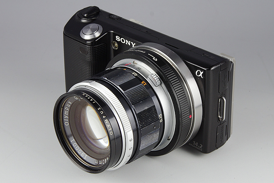 OLYMPUSペンF用レンズ G.Zuiko Auto-S 40mm F1.4（NEX-5用に購入