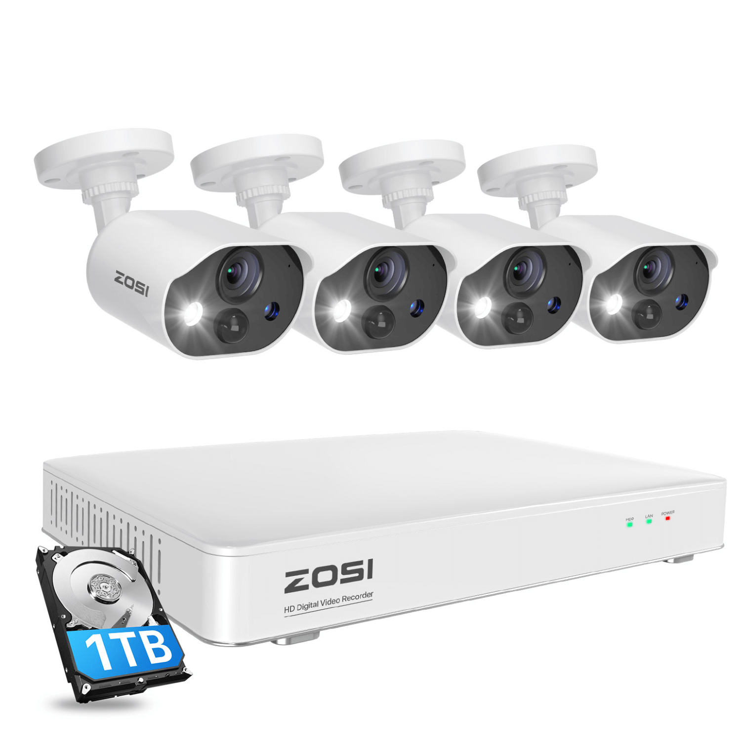 C303 1080P 8 Channel Security Camera System with Audio + 1TB HDD