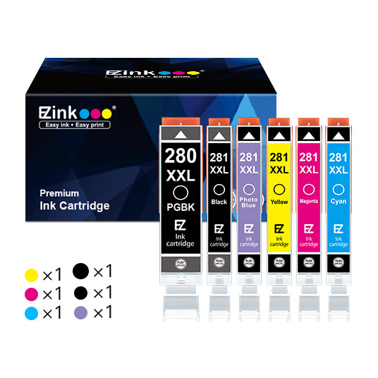 Canon PGI-280XXL CLI-281XXL Compatible Ink Cartridge (6 Pack