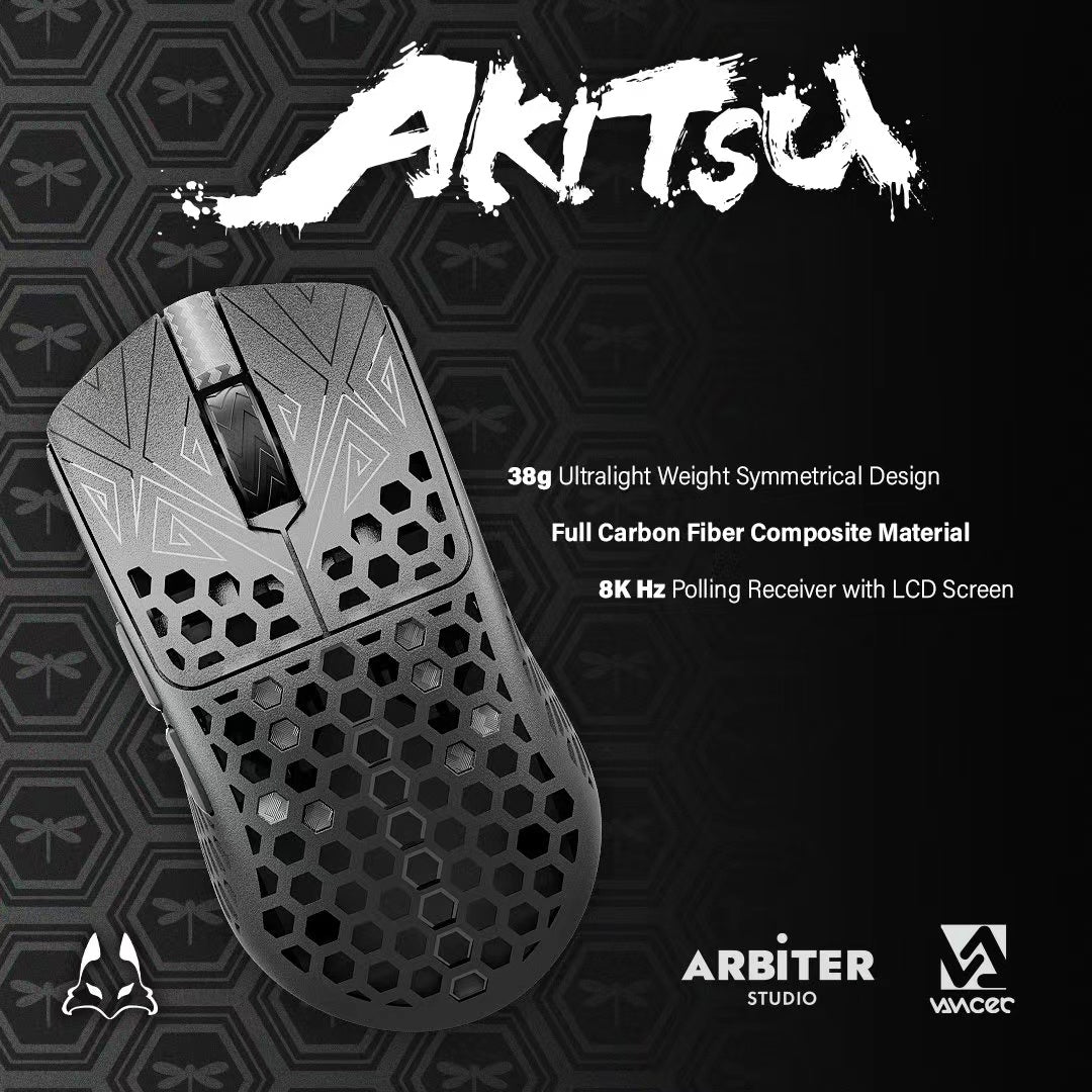 Vancer x Arbite Akitsu Carbon Fiber Composite 8K Gaming Mouse