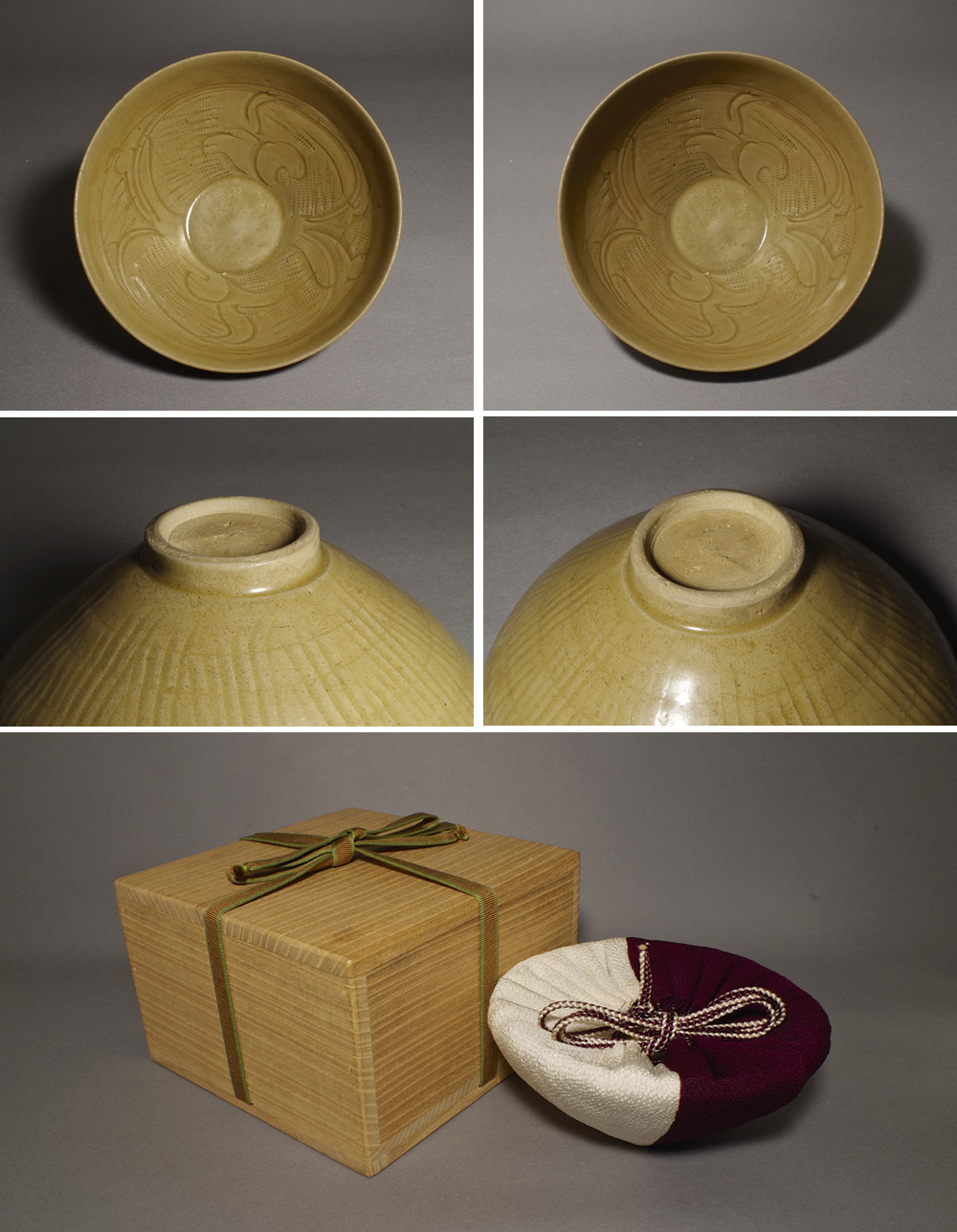 宋代 青磁 定窯　耀州 赤釉 柿紅釉 水冼 茶碗 清水卯一／柿釉茶碗｜美術品の販売｜株式会社 松沢美術