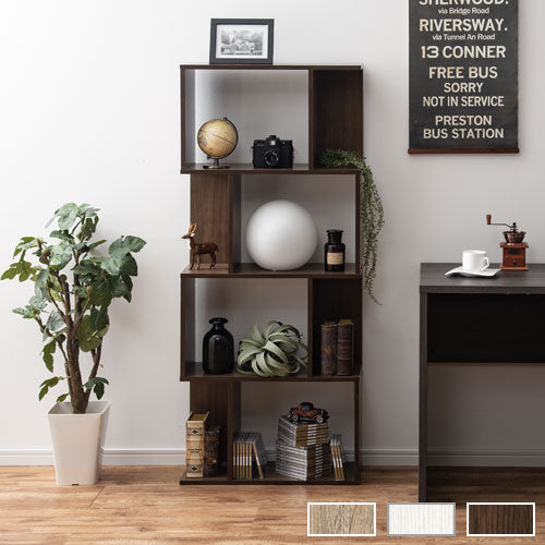 ディスプレイシェルフ 4段 本棚 ラック オープンラック おしゃれ ぼん