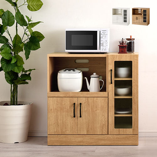 キッチン収納 レンジ台 ロータイプ おしゃれ ぼん家具 KCBJ01110