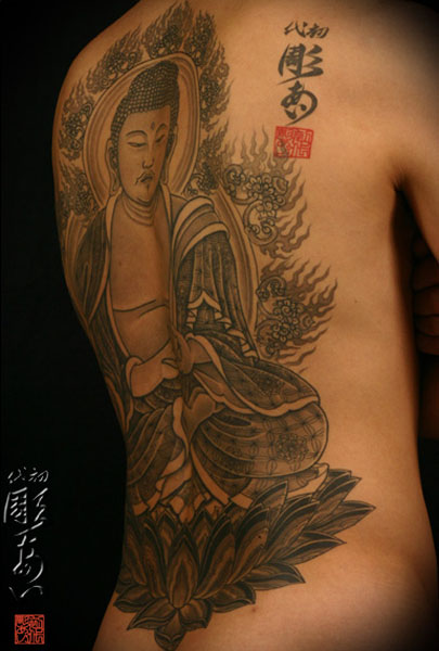 刺青作品「釈迦如来」｜刺青「彫あい」日本伝統刺青