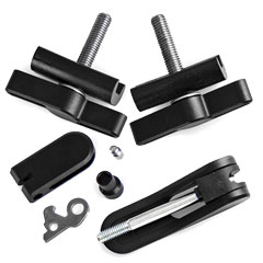 CYCLETECH-IKD : BROMPTON Aluminium Hinge Clamp and Rear Frame Clip Set