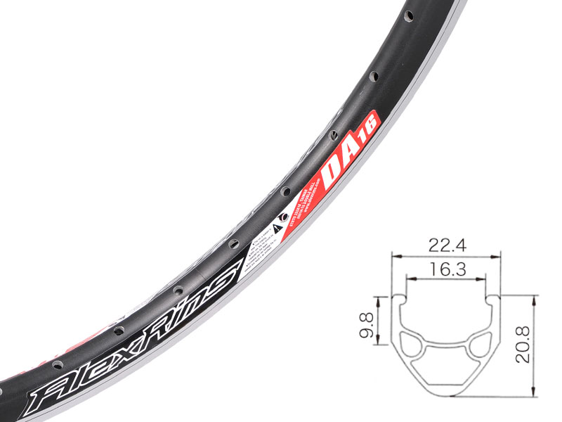 CYCLETECH-IKD : ALEXRIMS DA16 18(355) x 1.50 Black 24H
