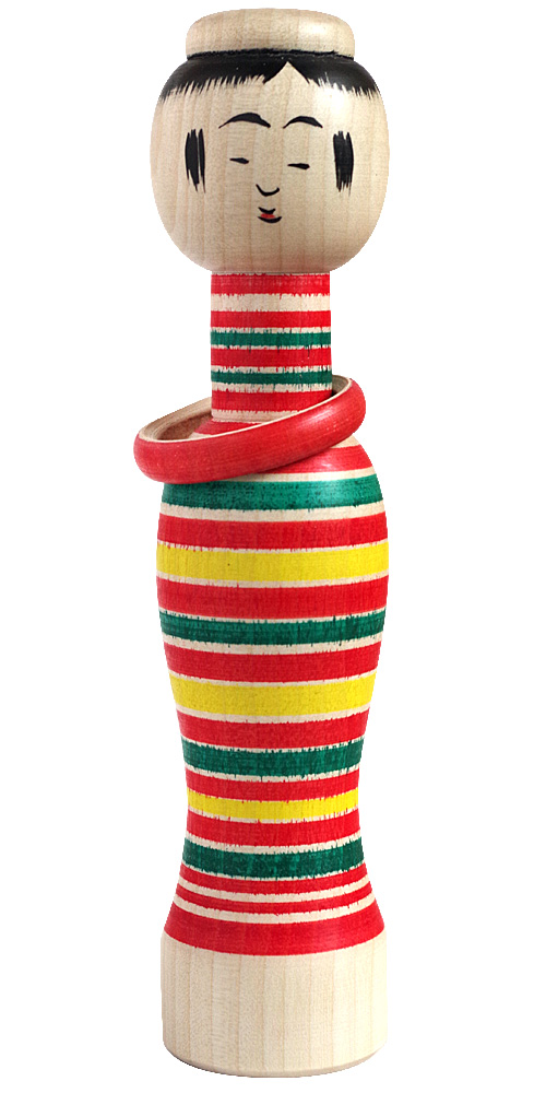 宮城県遠刈田温泉の佐藤英裕作「佐藤丑蔵型」こけし笛木地玩具