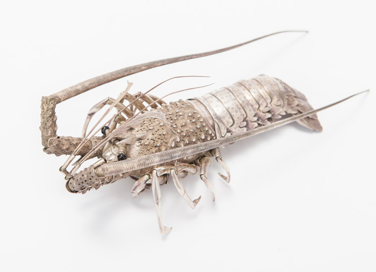 銀製 伊勢海老自在置物 宗好 - 古美術 鐘ヶ江 - Collections -